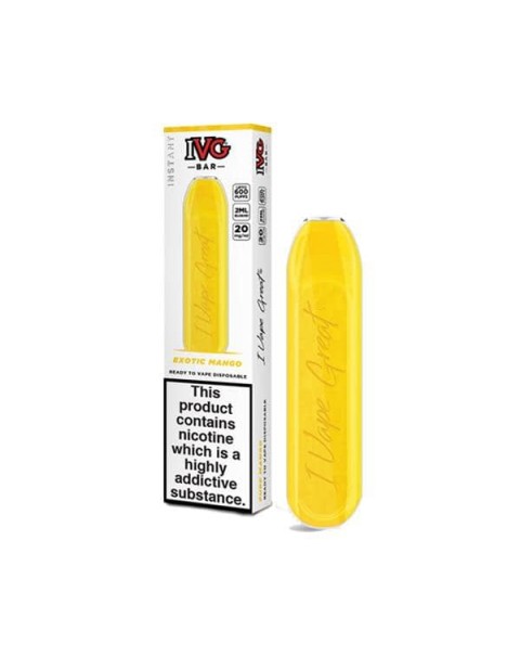 20mg I VG Bar 600 Puffs Disposable Vape