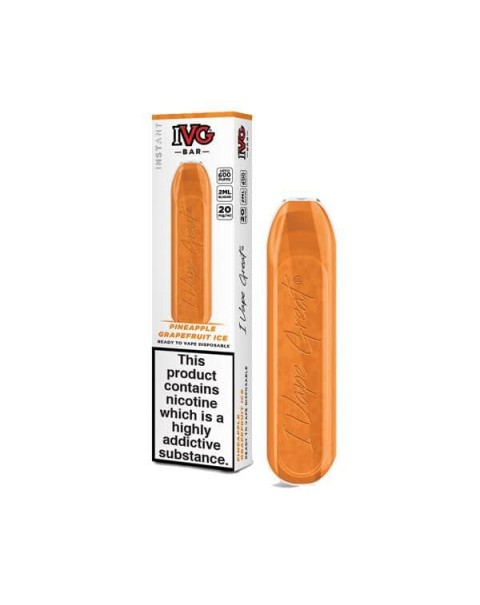 20mg I VG Bar 600 Puffs Disposable Vape