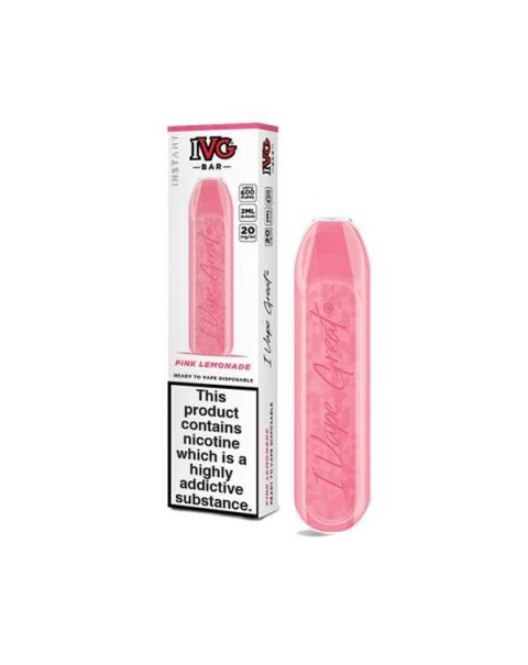 20mg I VG Bar 600 Puffs Disposable Vape