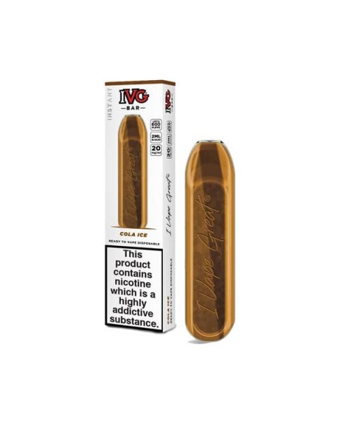 20mg I VG Bar 600 Puffs Disposable Vape