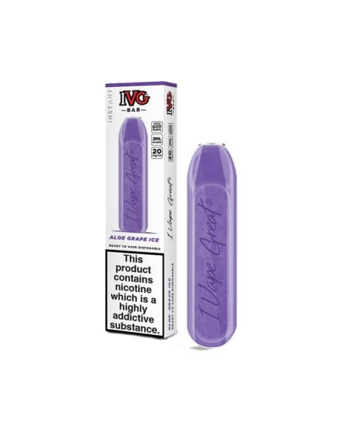 20mg I VG Bar 600 Puffs Disposable Vape