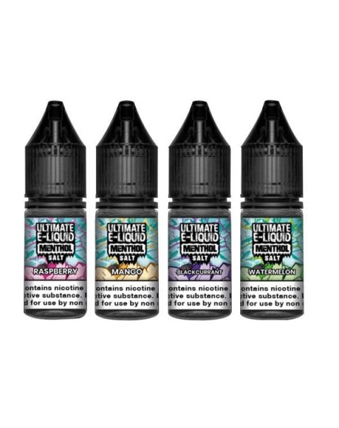 20mg Ultimate E-liquid Menthol Nic Salts 10ml (50VG/50PG)