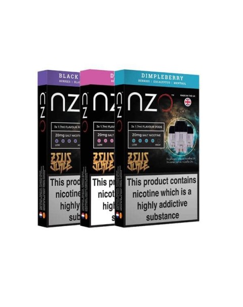 NZO 20mg Zeus Salt Cartridges with Red Liquids Nic Salt (50VG/50PG)