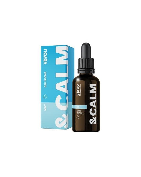 V&YOU &Calm CBD Oil Drops 1500mg CBD Oil 3...