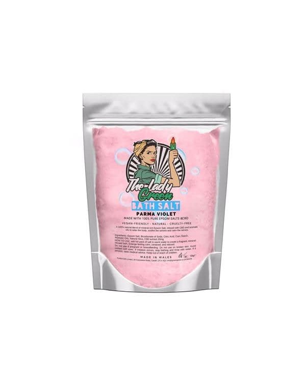 Lady Green 50mg CBD Parma Violet Bath Salts –...