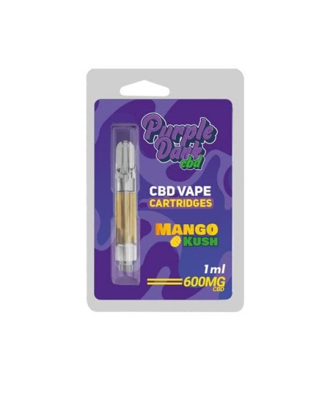 Purple Dabz CBD Vape Cartridges 300 & 600 MG – Mango Kush