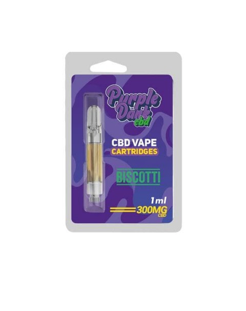 Purple Dabz CBD Vape Cartridges 300 & 600 MG – Biscotti